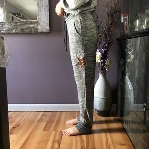 Victoria secret pink high waisted bling joggers